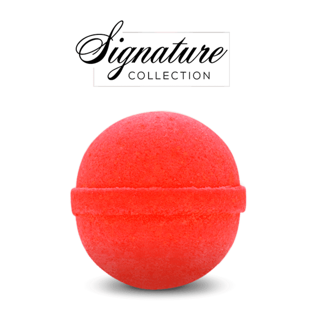 red bath bomb